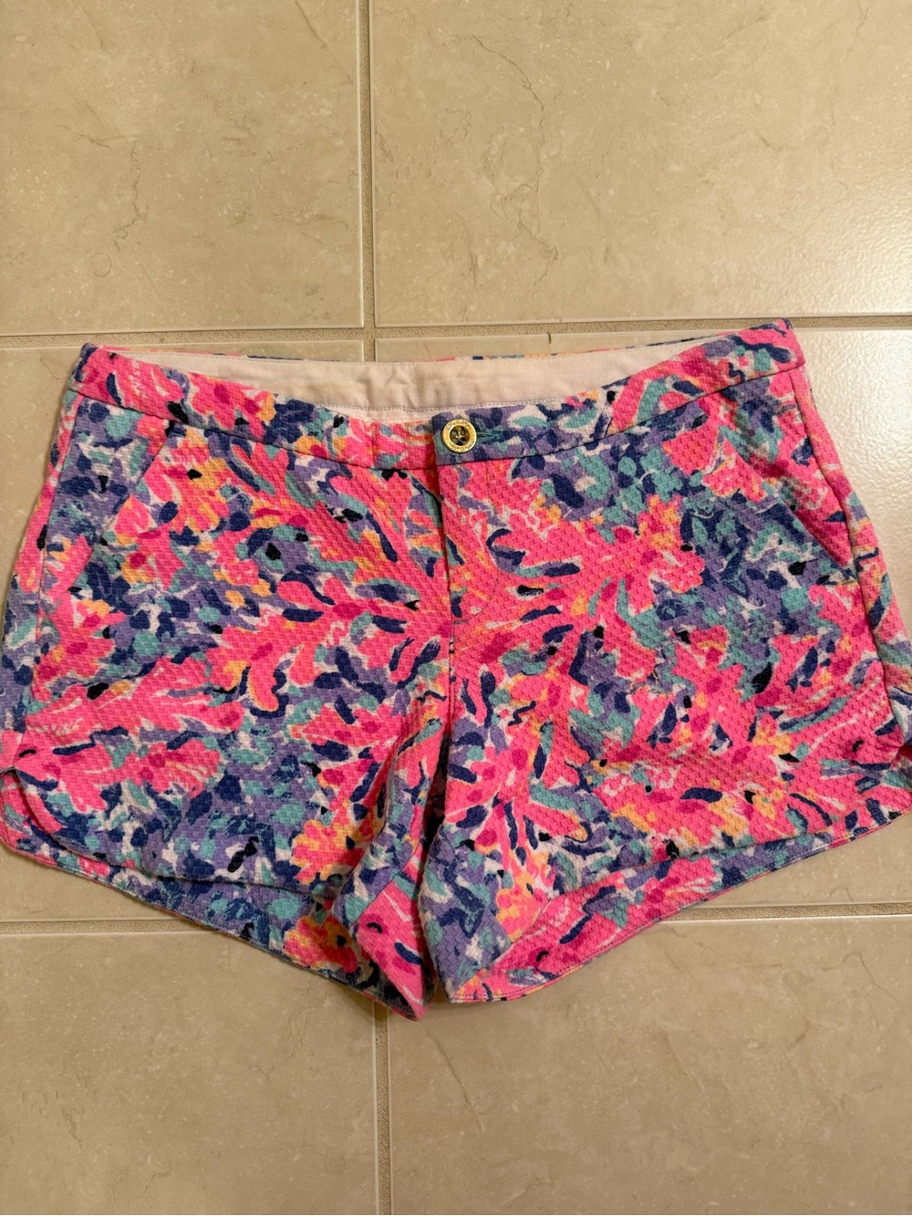 Lilly Pulitzer Adie Knit Short - Multi Coco Coral Crab print